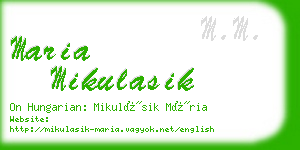 maria mikulasik business card